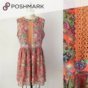 AS by Anna Smith Modcloth Corset side Floral Dress Large